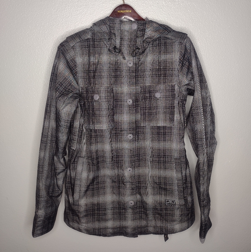 Nike Women's Black & Gray Plaid Ski Snow Jacket